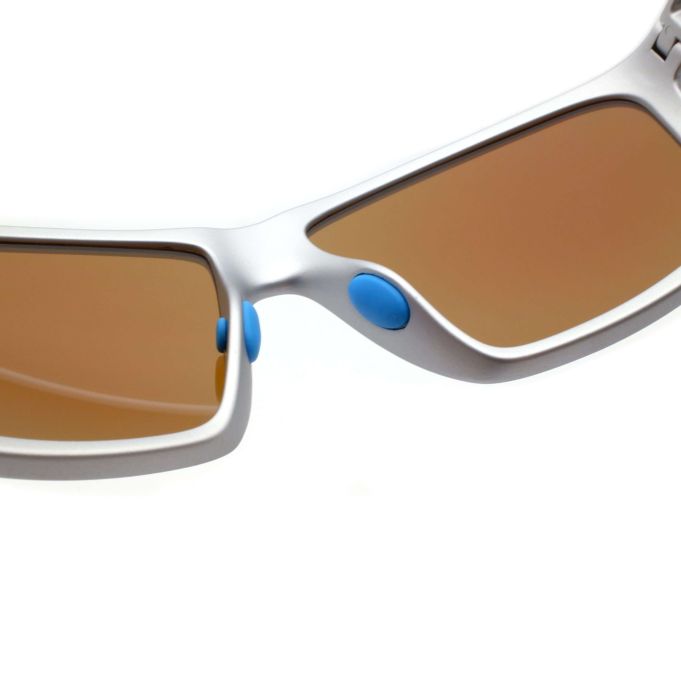 2023 good quality silver square frame mirrored polarized sunglasses custom sport sunglasses