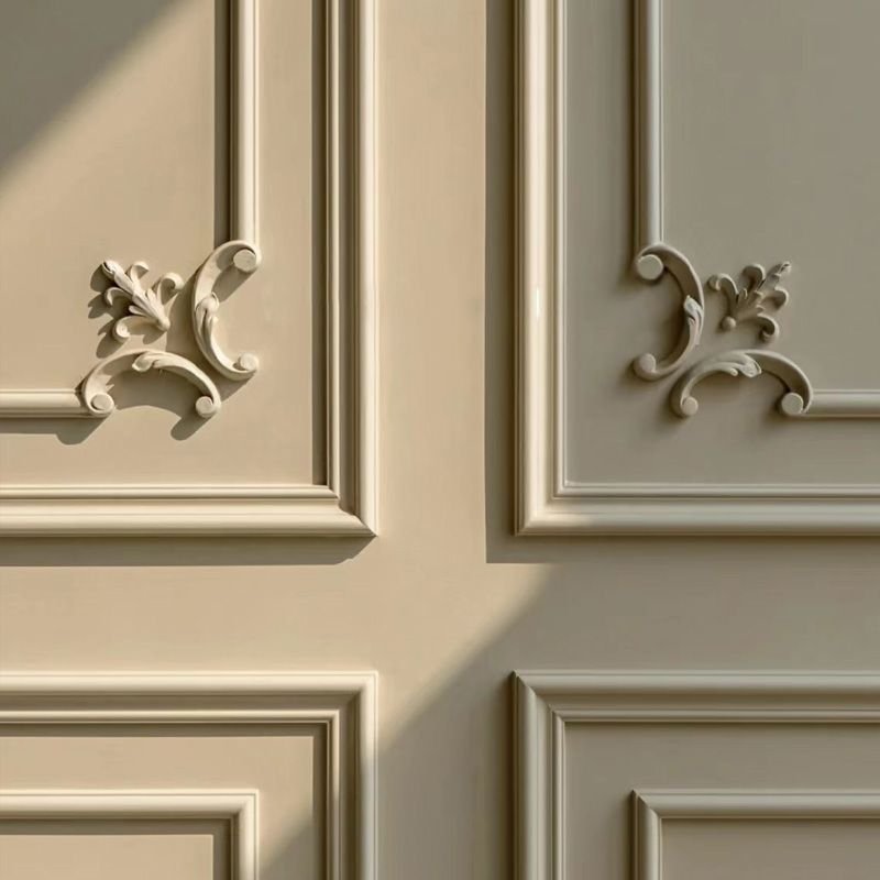 Waterproof painted primed white polyurethane pu interior decorative frame moulding for wall
