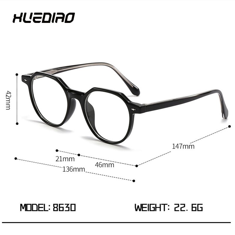 XUEDIAO Small Size TR90 Round Acetate Optical Glasses Frame For Unisex Eyewear Prescription Spectacles Custom Eyeglasses