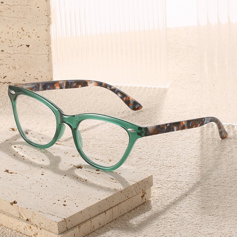Ready To Ship Fashion Women Men Small Trendy Vintage Unisex Optical Reader PC Frame Cat Eye Reading Glasses For Adults