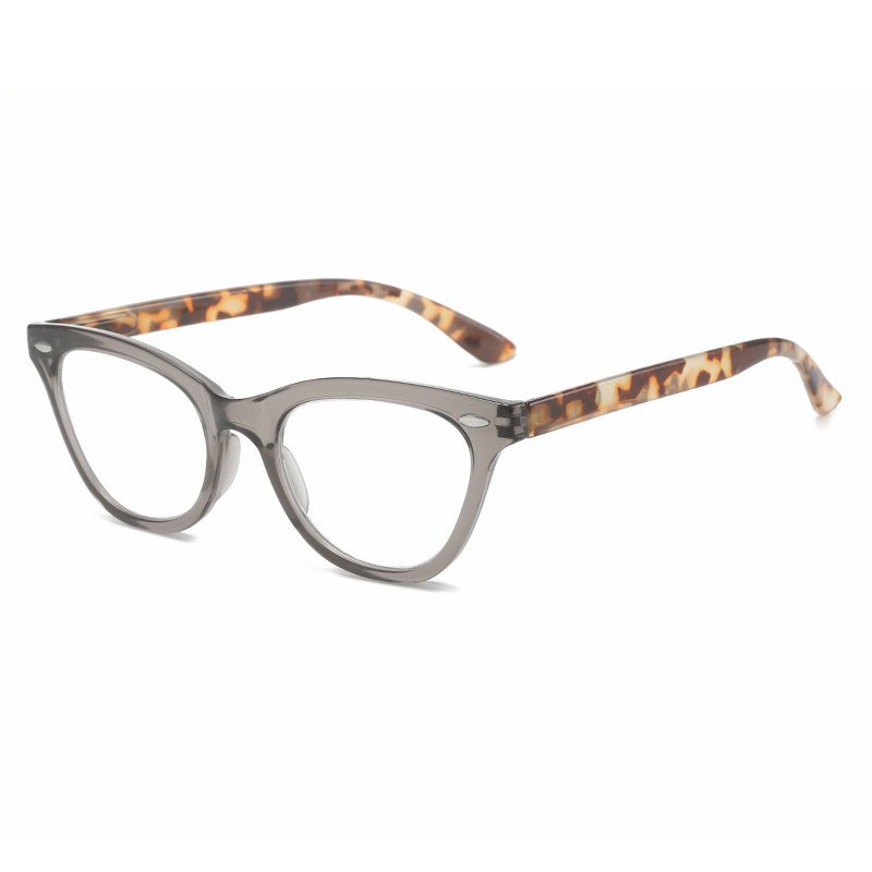 Ready To Ship Fashion Women Men Small Trendy Vintage Unisex Optical Reader PC Frame Cat Eye Reading Glasses For Adults