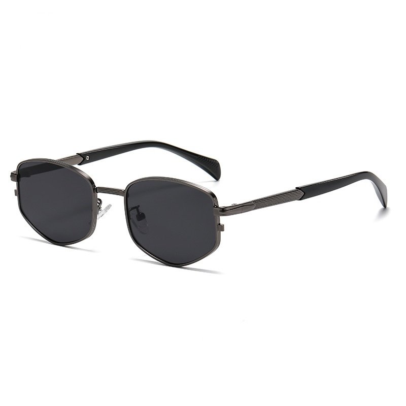 Popular retro vintage metal small frame high end sun glasses fashion uv protection trendy women sunglasses for men