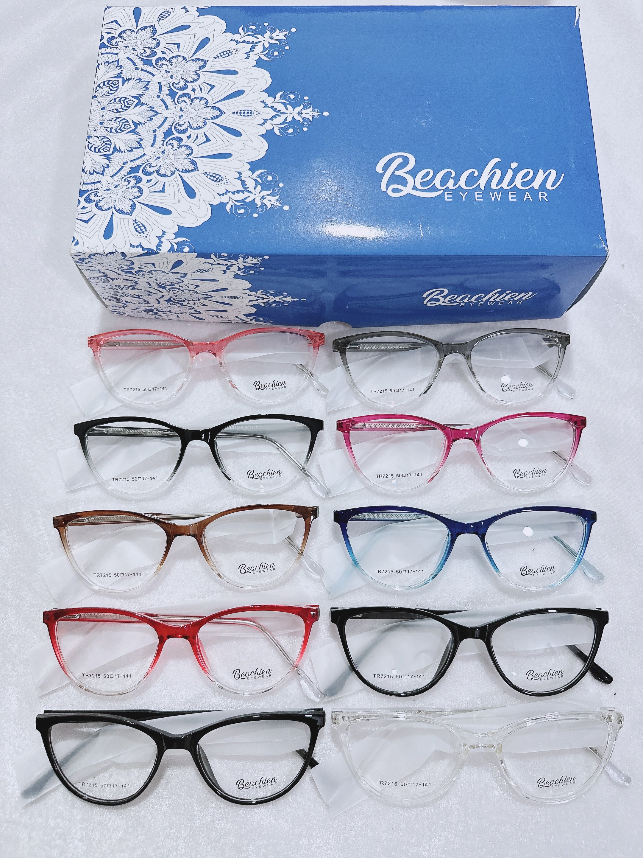 Factory Wholesale Eyeglasses Frames TR90 Optical Frames with Metal Spring Hinge