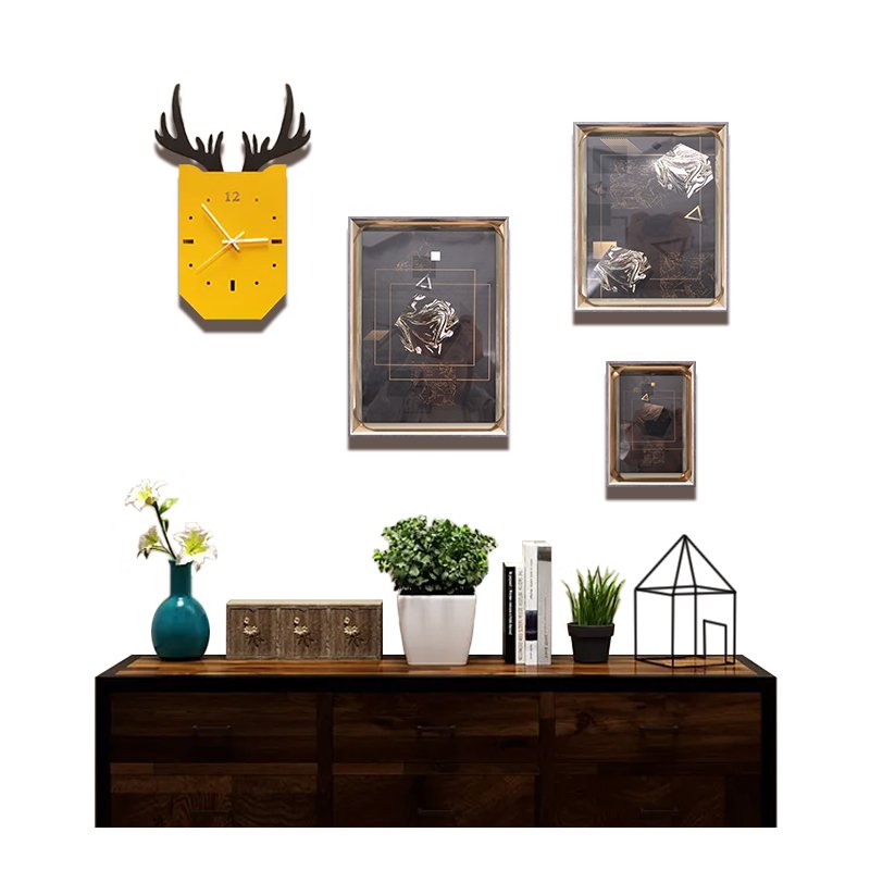 Custom Different Size Classical Light Golden White PS Moulding jersey frame display case