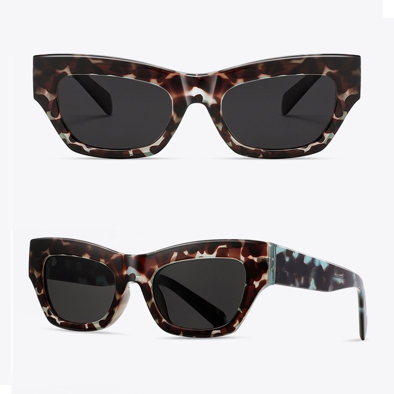 DL GLASSES 2024 Trendy Glasses Cat Eye Eyewear Red Tortoise Acetate Frames TR Legs Polarized Fashion Sunglasses Custom For Women