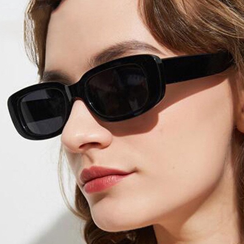 Custom Logo Cheap Candy Color Trendy Retro Rectangle Vintage small square Sunglasses shades UV400 sunglasses for women kids