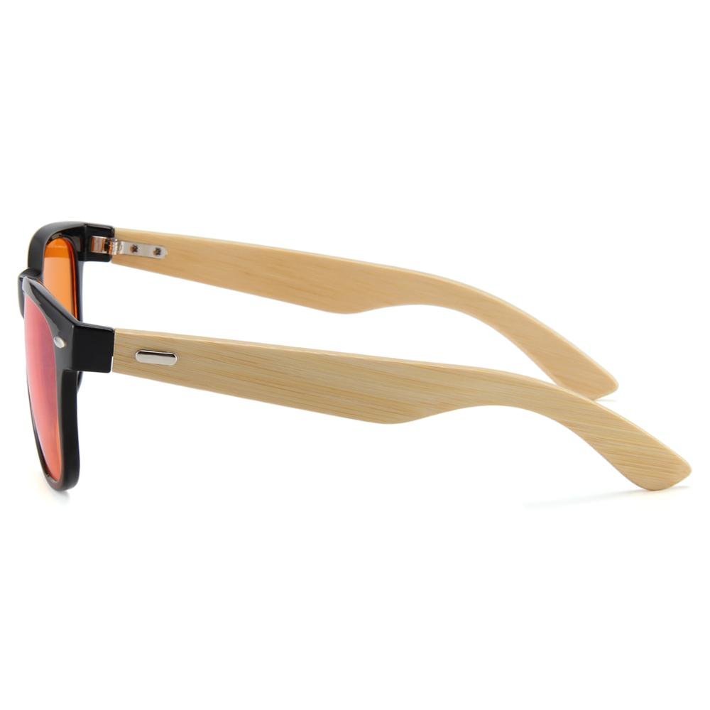 CONCHEN fashion classic Custom design engrave logo blue light block lens wood bamboo men glasses frame