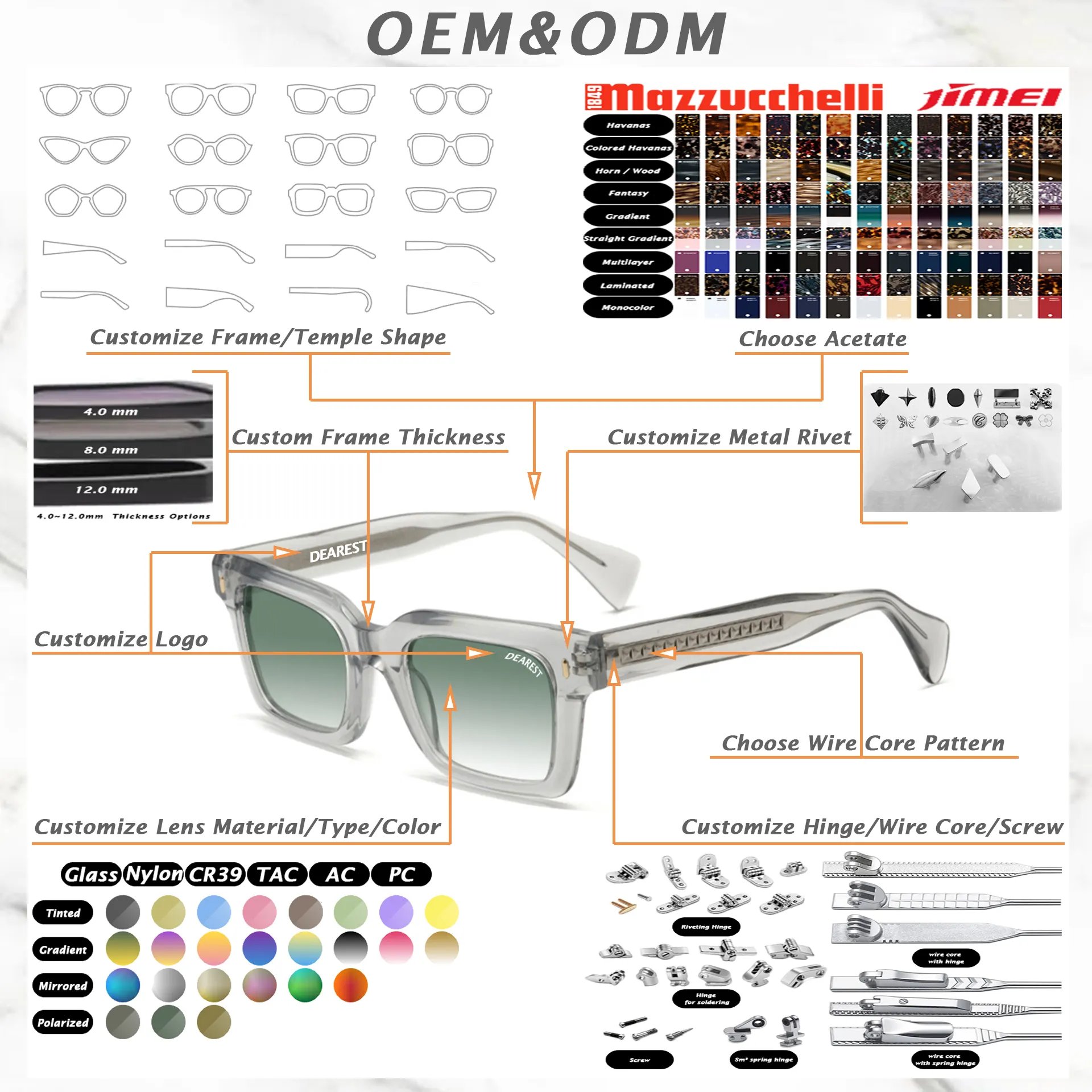 Wholesale 2024 Hot Custom Logo Square Sun Glasses For Women Small Frame Acetate Polarized Sunglasses Luxury 2024
