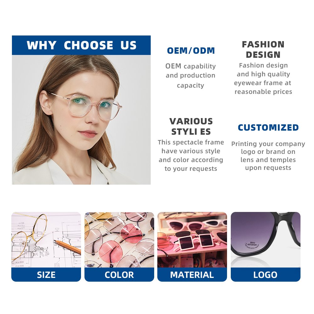 Newest Ladies Computer Anti Blue Light Retro Optical Frame Wholesale Women Eyewear Men Eyeglasses Design Eye Glasses