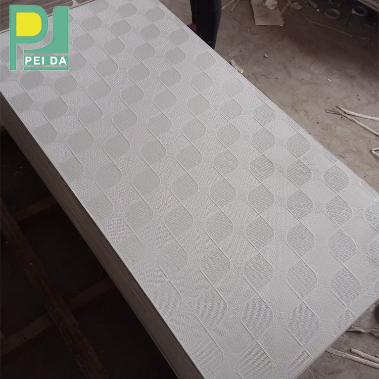 Vinyl Plasterboard Pvc Film Coated Gypsum Ceiling Tiles Frame Cheap Building Materials