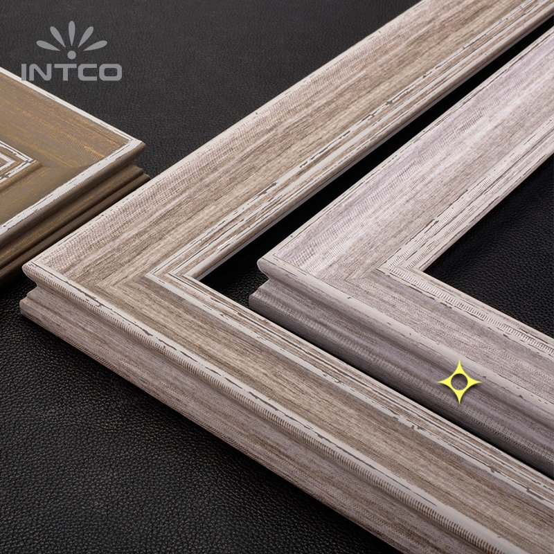 INTCO Hot Selling 3175-0796T Decorative Traditional Wood Texture Washed Finish PS Picture Photo Frame Moulding