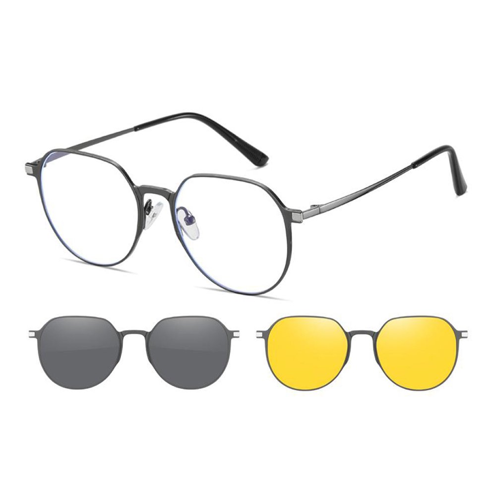 Top Selling 2024 Eyeglass Frames Women Men 2 in 1 TAC Polarized Sunglasses Eyeglasses Magnetic Clips sustainable Glasses