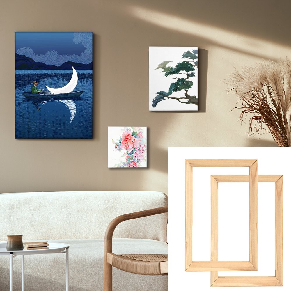 Deep 3.8cm Stretcher bar Wooden Frame for Canvas Art Gallery Bar Custom size DIY Canvas Painting Frame
