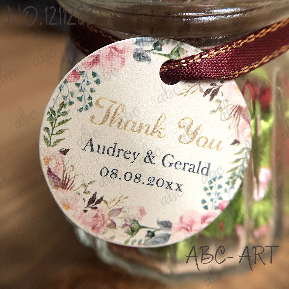 Manufacturer custom printing design personalized thank you wedding gift favor tags for wedding