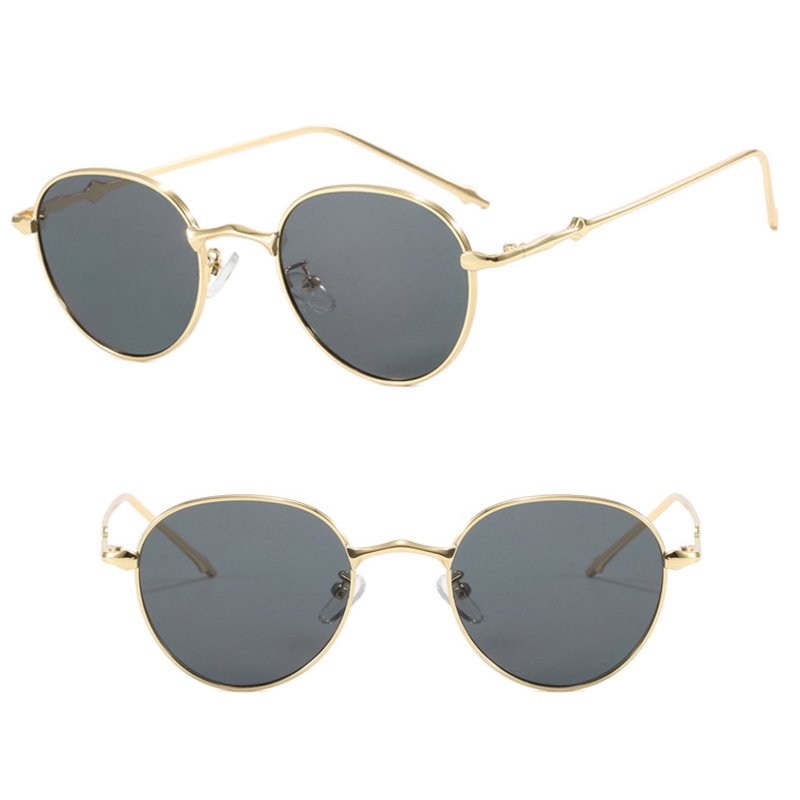 DL GLASSES 2024 Retro Ins Eyeglasses Sweet Round Eyewear Star Metal Frame Lunettes UV Protection Fashion Sunglasses Custom