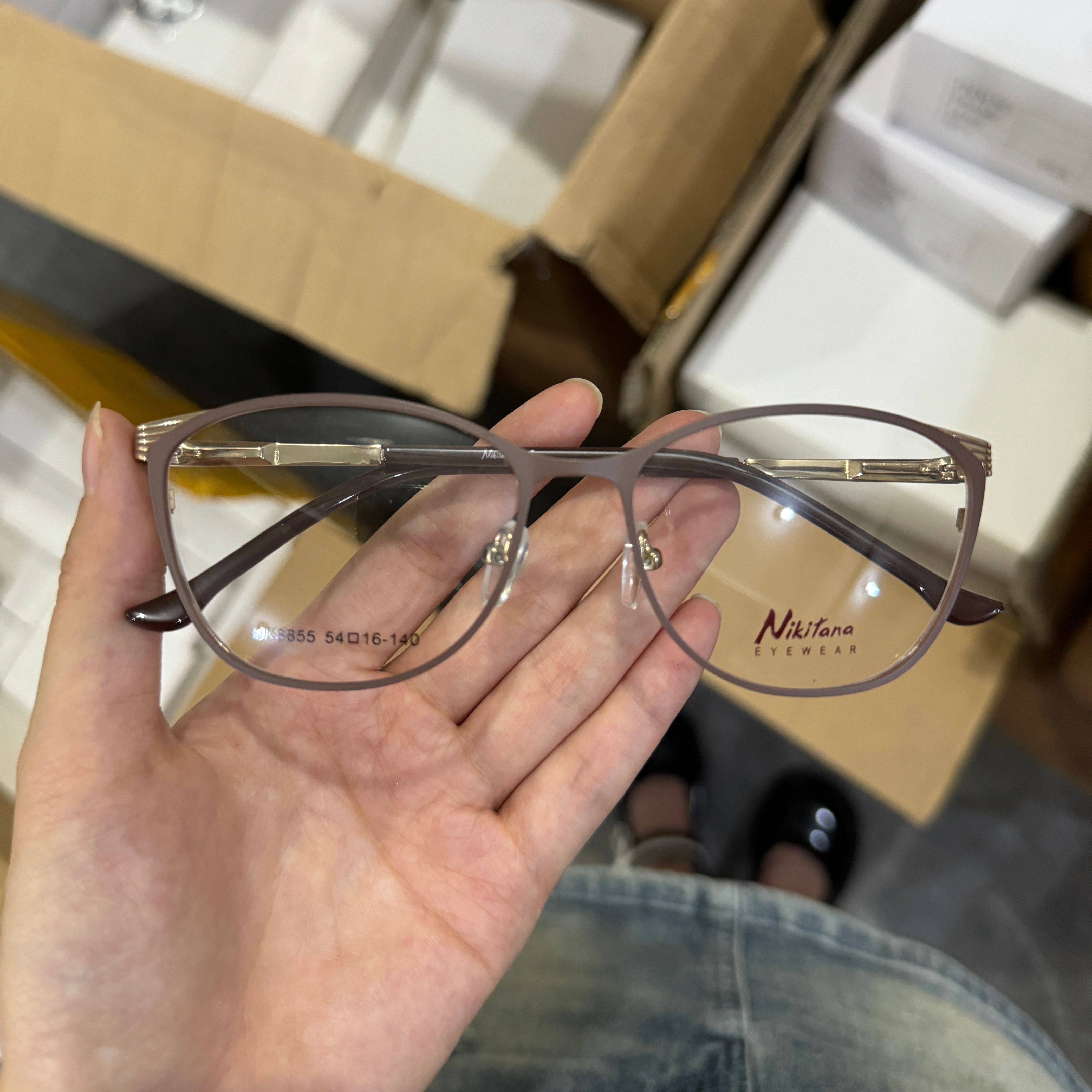 Clearance High Quality Stainless Steel Eyeglasses Frames for Women Men Durable Metallic Optical Frames