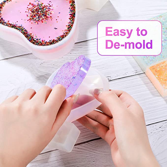 Picture Mold for Casting DIY Personalized Epoxy Photo Frame Mold Resin Photo Frame Mold Heart Rectangle Shape Silicone Moulds