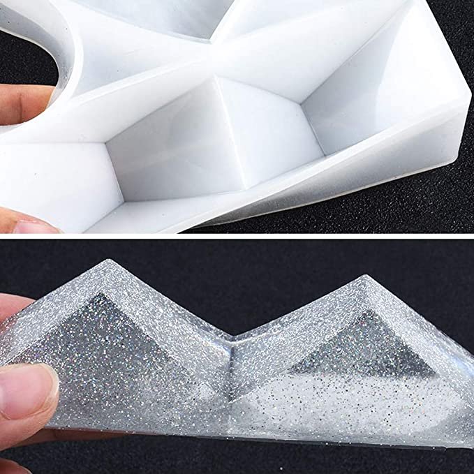 Picture Mold for Casting DIY Personalized Epoxy Photo Frame Mold Resin Photo Frame Mold Heart Rectangle Shape Silicone Moulds