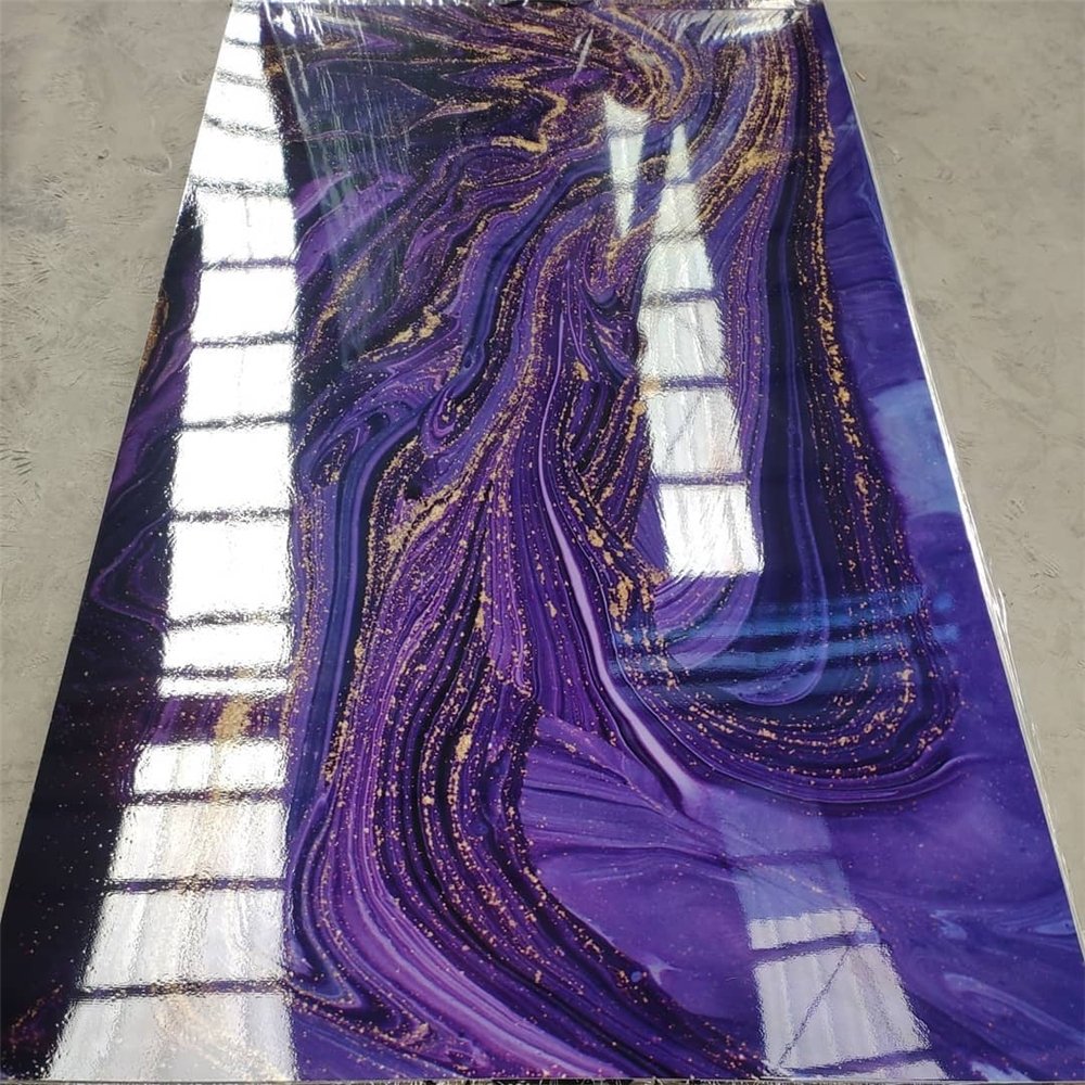 Luxury Indoor Decoration 1220*2800mm*3mm Waterproof uv coating pvc marble interior wall boards