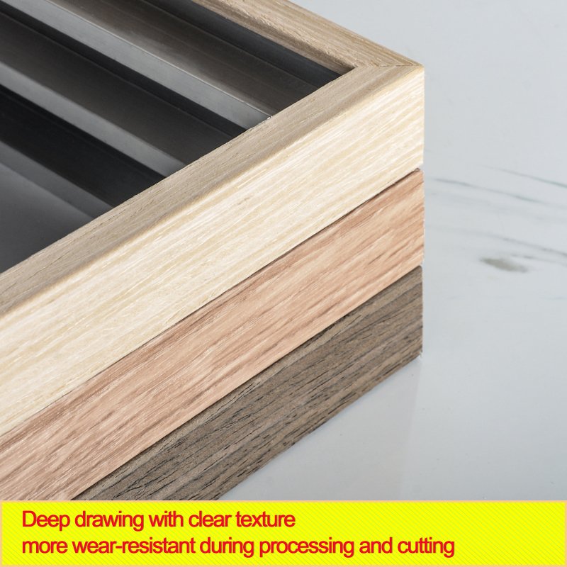 Wooden Color Wood Grain House Decor Wall Mount Metal Poster Frame For Prints Photo Aluminum Picture Frames Moulding