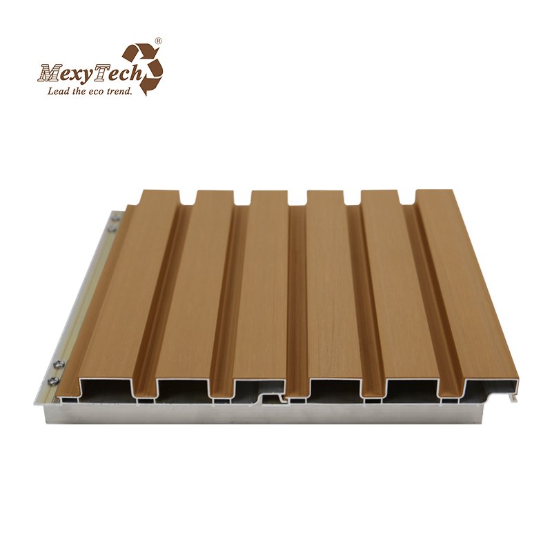 Durable High-Density Polyethylene Surface Cladding Duralumin Aluminum Frame Slat Wall Panel