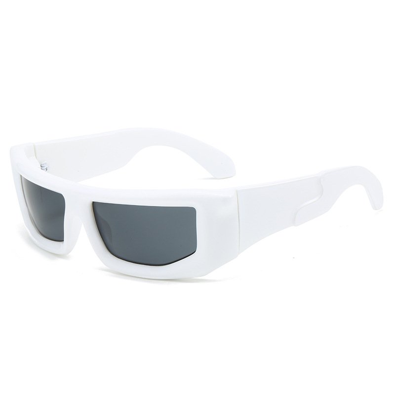 8555 Punk Design Thick Frame Future Technology PC Sunglasses Hot Selling Candy Color Dot Fashion UV Unisex Sunglasses Mens Black