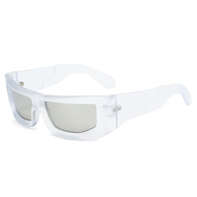 8555 Punk Design Thick Frame Future Technology PC Sunglasses Hot Selling Candy Color Dot Fashion UV Unisex Sunglasses Mens Black