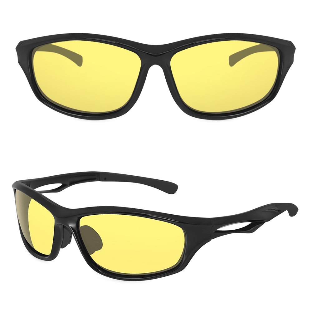 Blue polarized lens cycling shades sunglasses men Yellow PC lens sports sunglasses for men