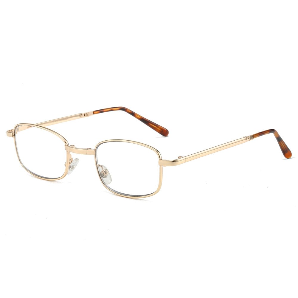Metal Frame Folding Presbyopia Glasses Anti-Blue Light Dual-Use Smart Zoom