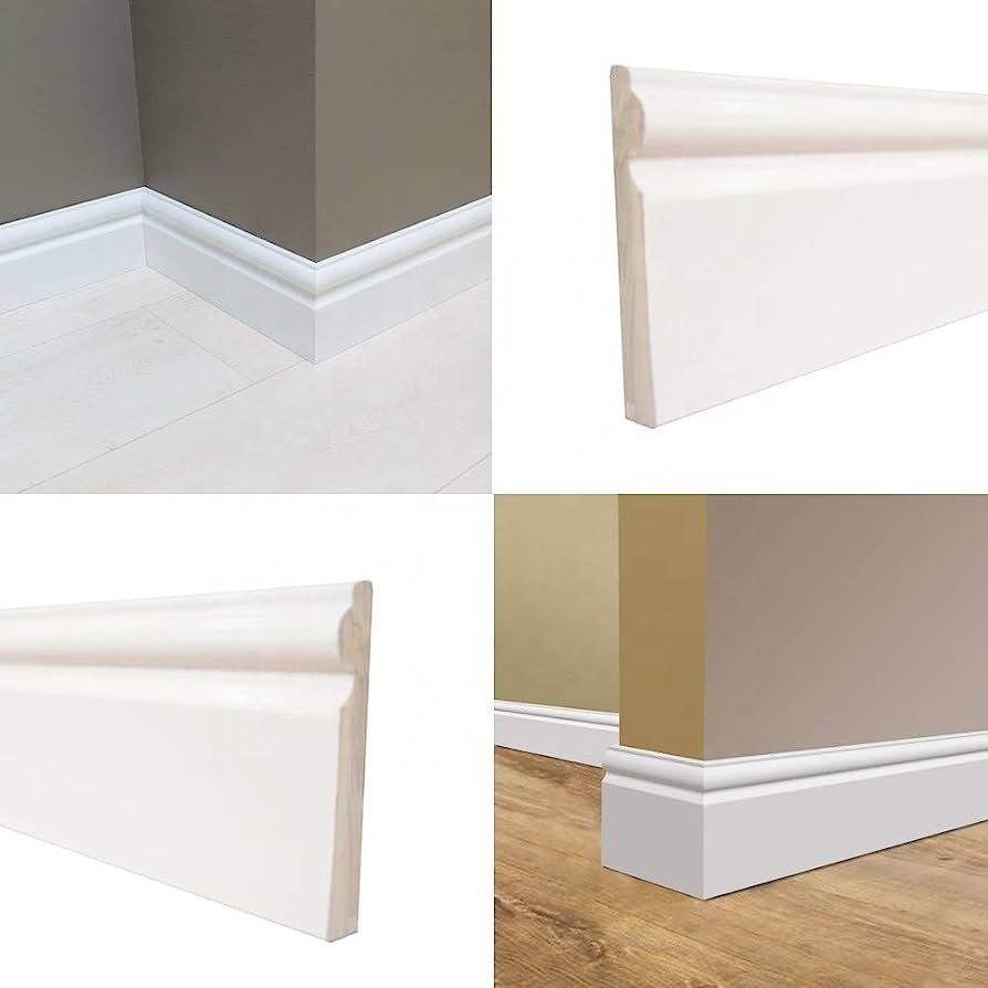 Popular Solid Wood Veneer Plywood White Primer Pine Door Jamb Architrave Split Frame Skirting Board