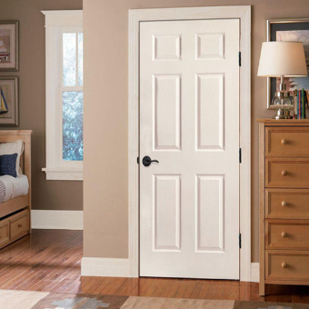 interior 6 panel swing hollow core honeycomb swing wooden moulded door