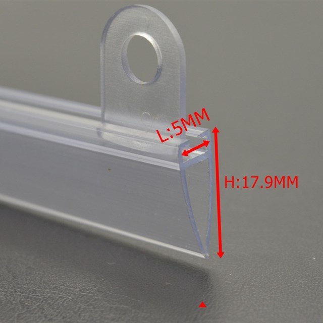 Supermarket transparent plastic extrusion plastic strip supermarket poster borderless frame supermarket label display frame