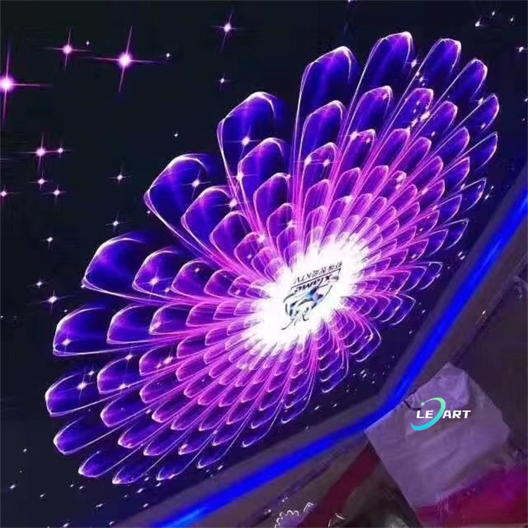 LeArt interior decoration material Night Sky pvc Stretch Ceiling Film for bar and lounge