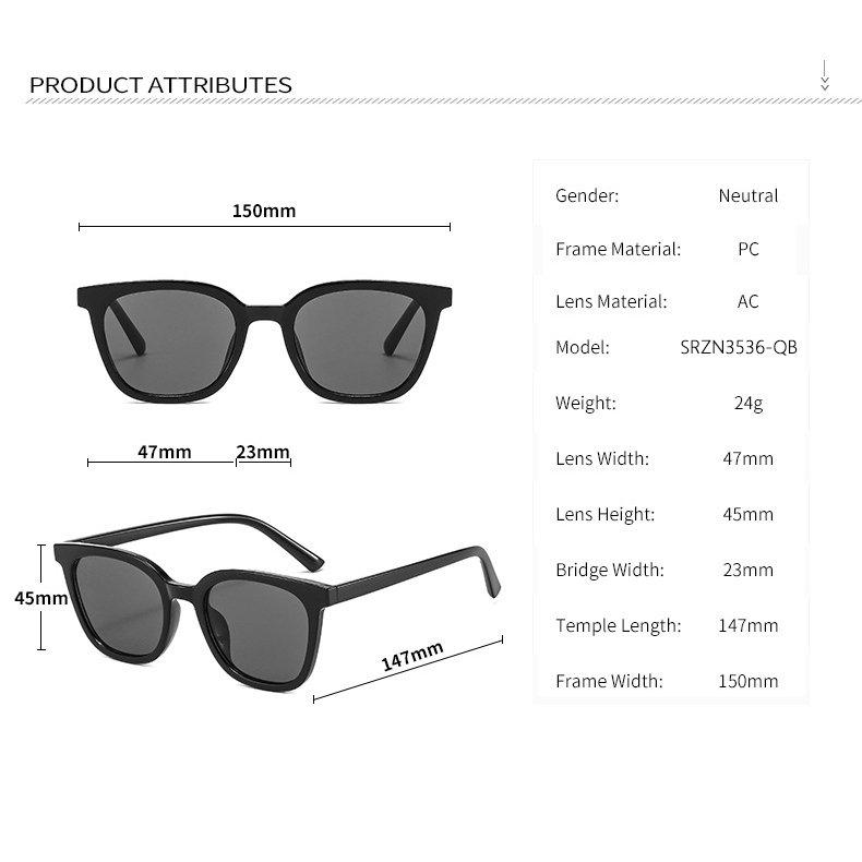 Wholesale Cheaper Price PC Frames Designer Custom Fashion Unisex Sun Glasses Classic Retro Square Plastic Sunglasses