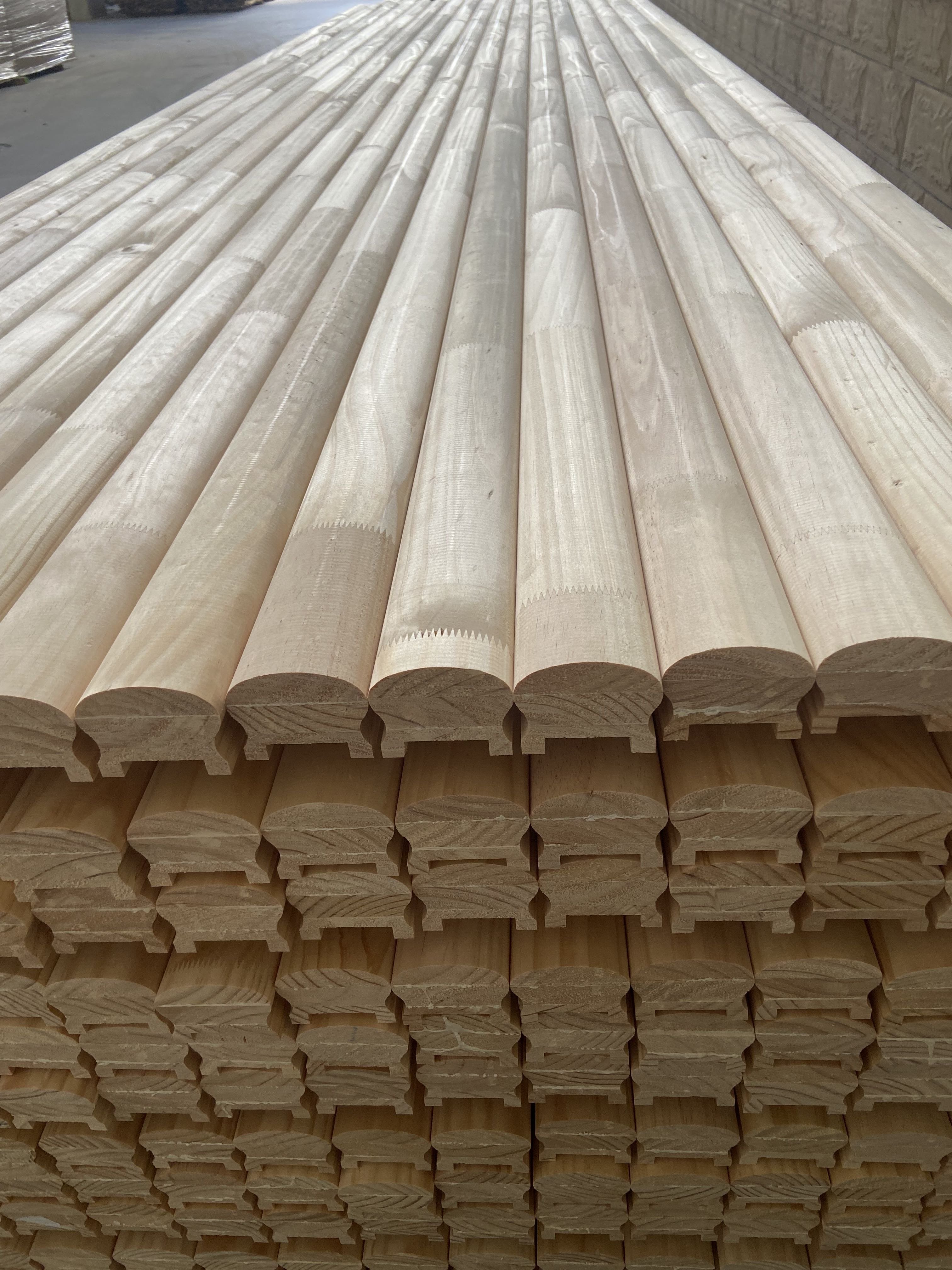 Primed Wood Stair parts Stair Handrails