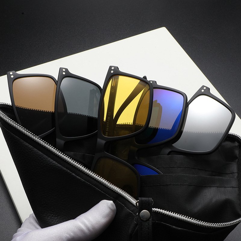 Eyewear 40932 Fashion 2024 Square TR Frame Polarized Sporty Sunglasses