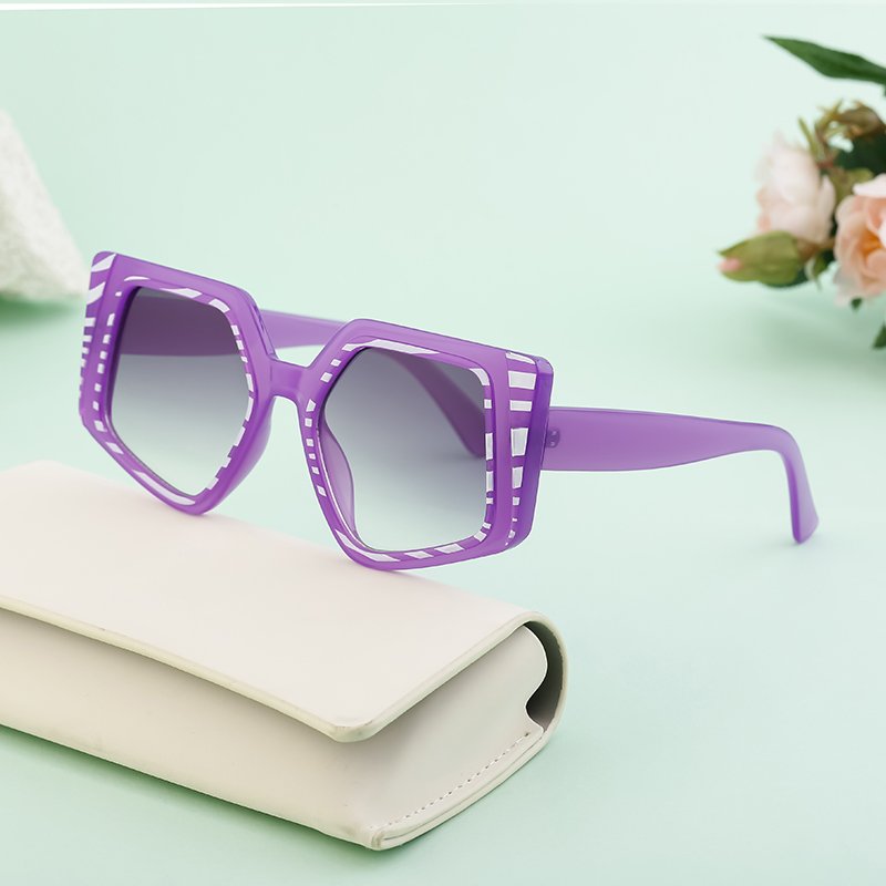 sunglasses 2024 new fashion big frame oversized shades retro vintage luxury brand custom logo polygon sunglasses for women men