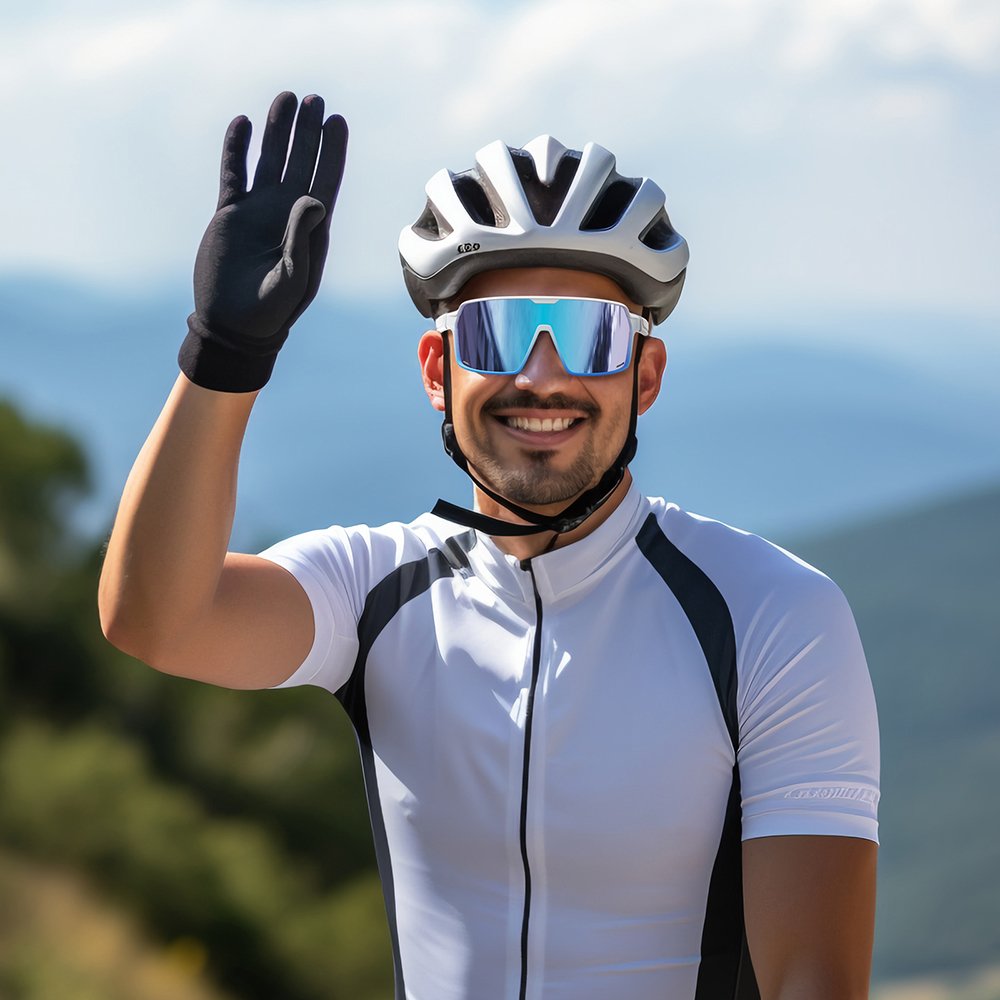 New Design Mountain Bike Glasses Large Frame Fashion Sport Running Cycling Sunglasses Goggles For Women Men Sport
