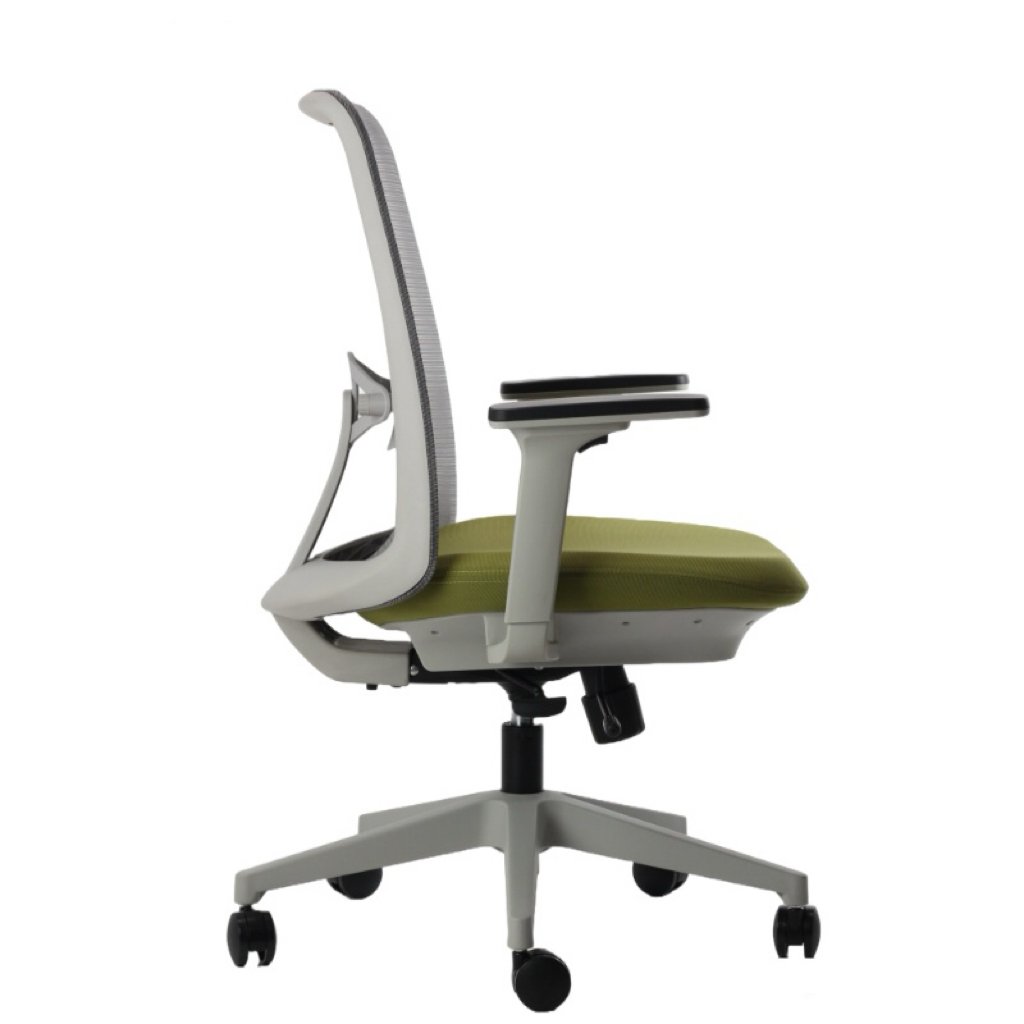 Ergonomic Office Chair Mid Back Swivel 4D Armrest Seat Slider Good For Body Alignment Chair