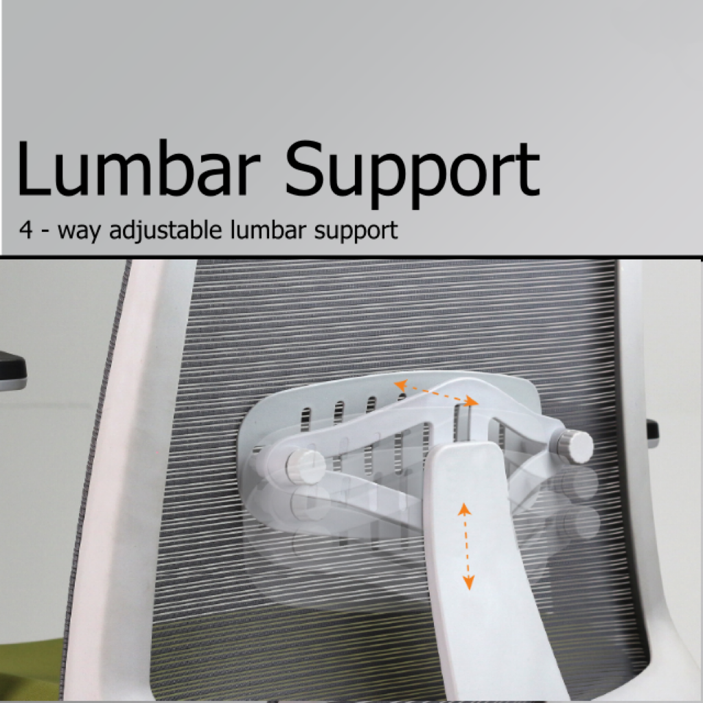 Ergonomic Office Chair Mid Back Swivel 4D Armrest Seat Slider Good For Body Alignment Chair