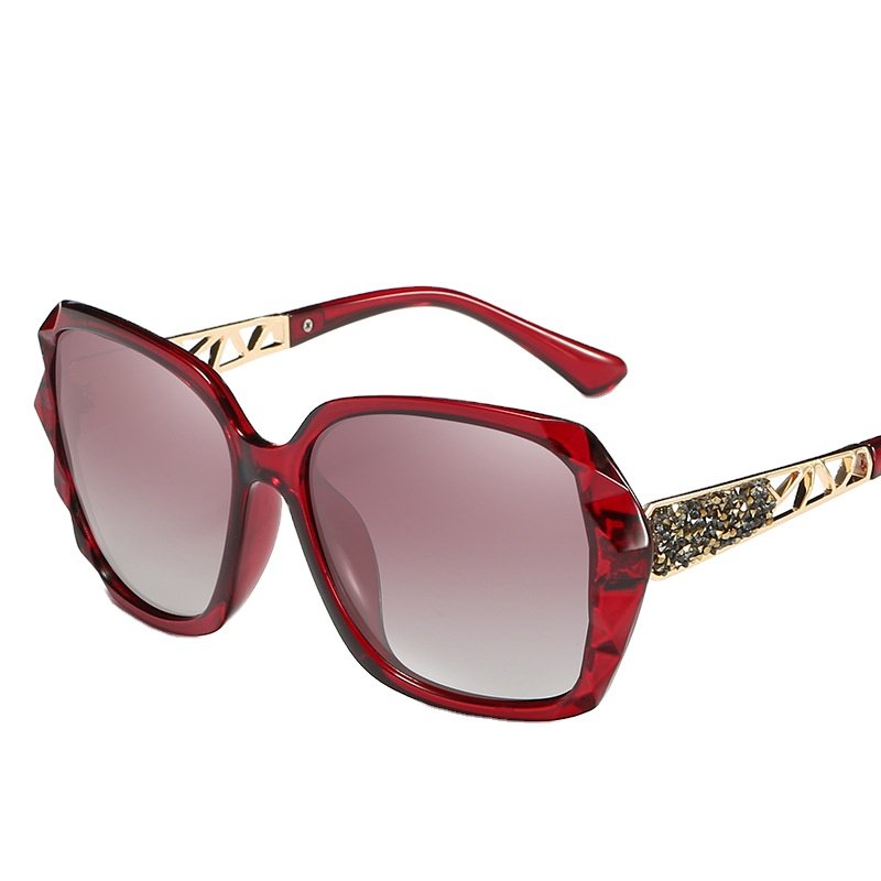 2023 new elegant women's polarizing sunglasses modification glasses driver's lens camera glasses diamond sunglasses
