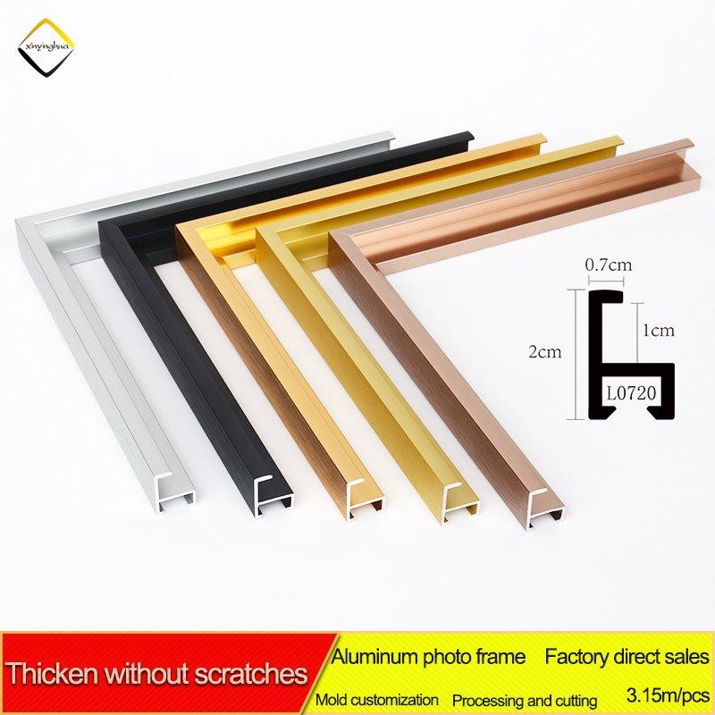 Custom Size House Decoration Wall Hanging Metal Frame Photo Aluminum Profile Picture Frame Moulding