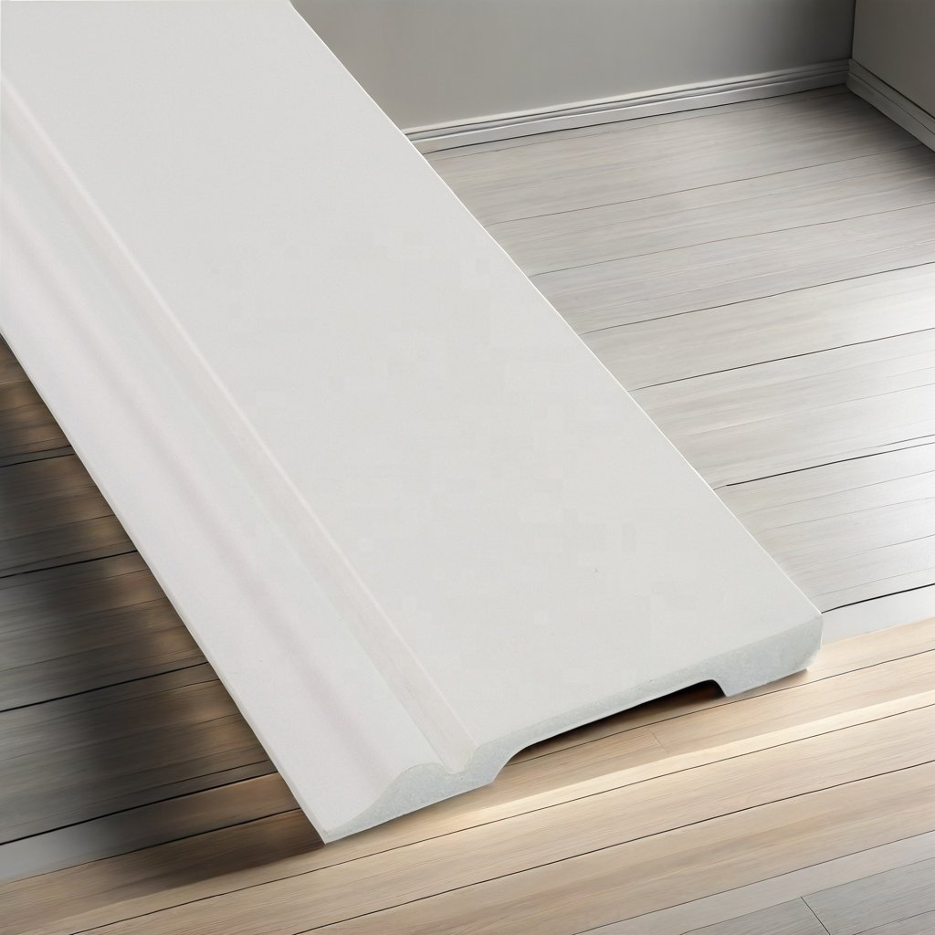 Wholesale High Quality Modern Indoor Decorative Clapboard White Flooring Skirting PS Plastic Skirting Line