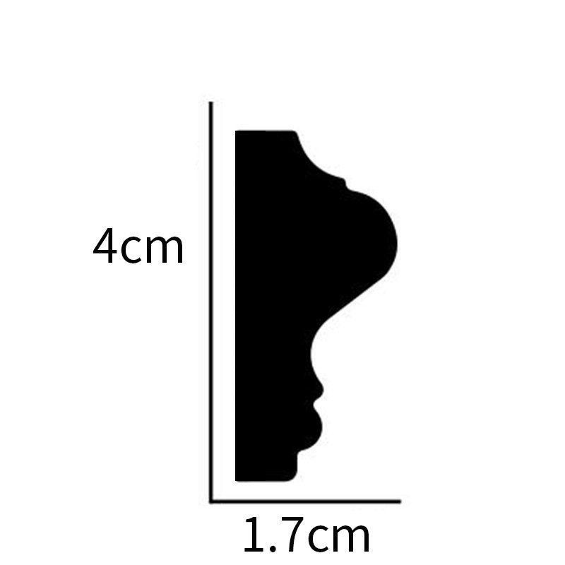 4*1.7cm Pu Ceiling Moulding White Skirting Board Moulding Gypsum Decoration Mold Plaster Cornice Moulds