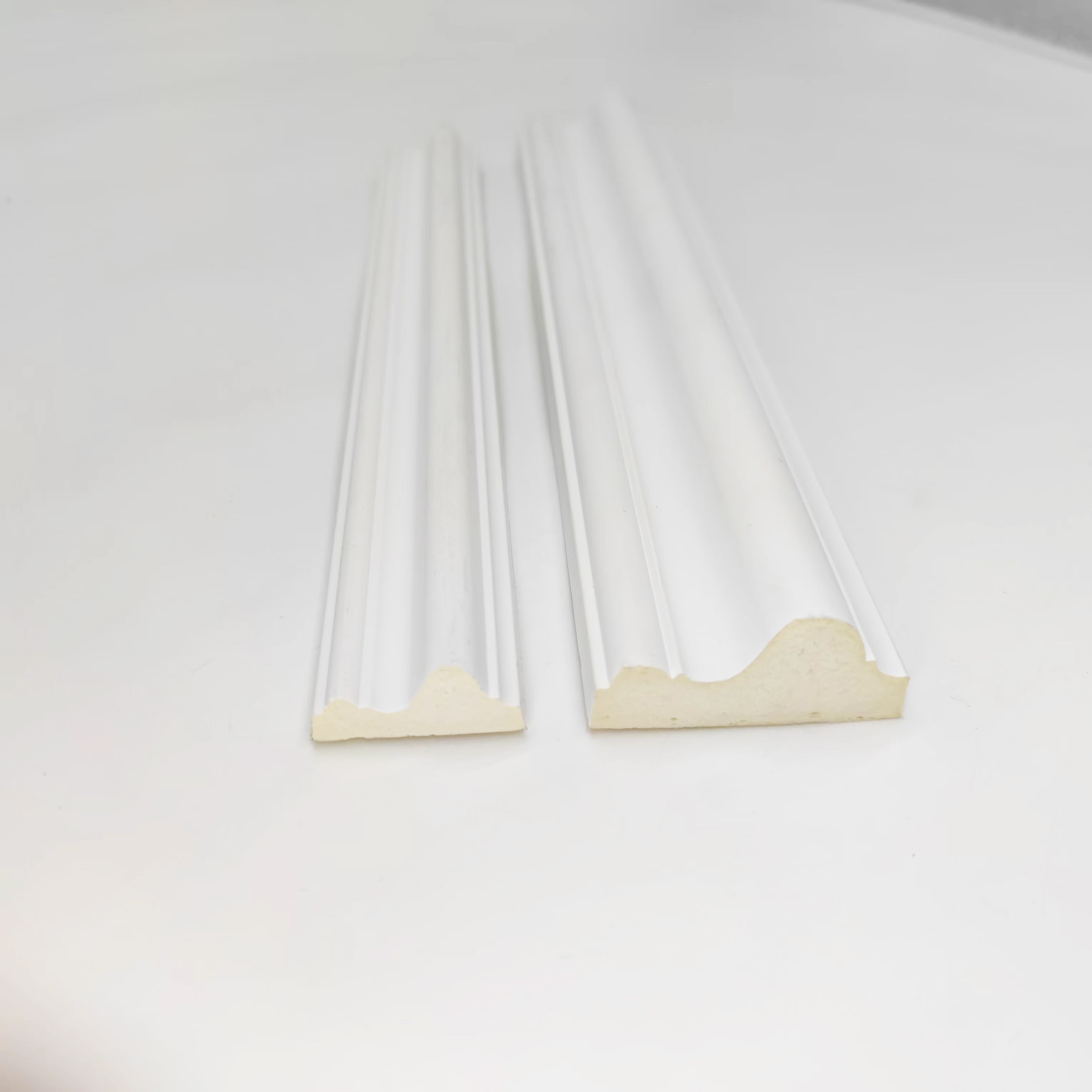 4*1.7cm Pu Ceiling Moulding White Skirting Board Moulding Gypsum Decoration Mold Plaster Cornice Moulds