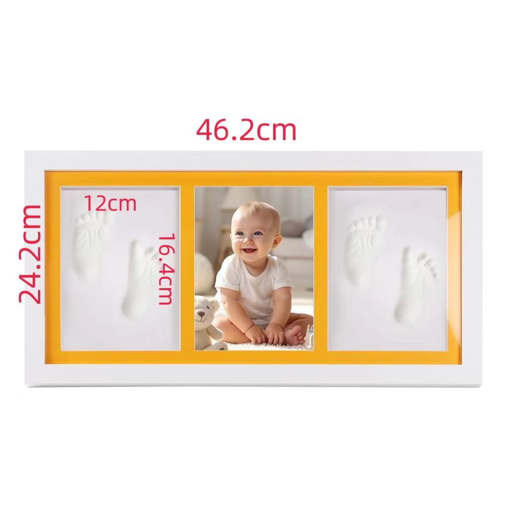 Precious Prints Baby Clay Handprint Kit Photo Frame Montessori Baby Climber Wood Kids Gifts Suitable For Baby Growth Records