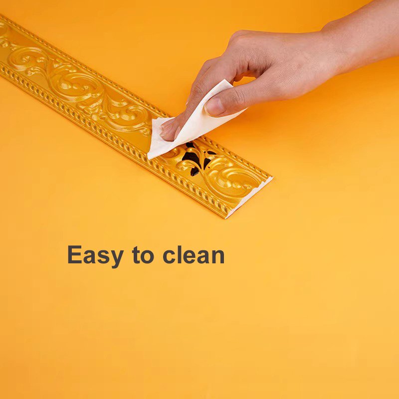 3.3Feet Flexible Wall Trim, Peel and Stick Self-Adhesive Design, Crown Molding for Cabinet Mirror Frame Wall Edge Home Decor