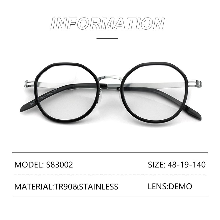 Wholesale Custom Bluelight Lenses Ladies Fashion New Model Eyewear Metal Frame Glasses
