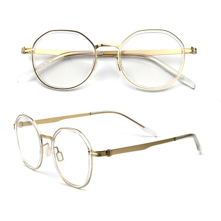 Wholesale Custom Bluelight Lenses Ladies Fashion New Model Eyewear Metal Frame Glasses