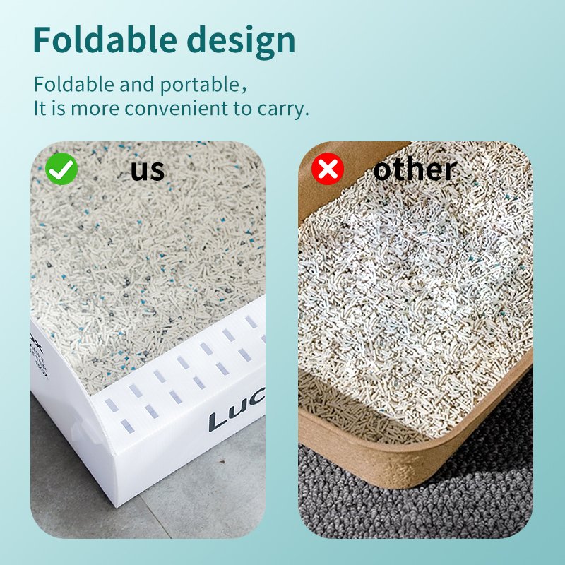 RTS-Collar Clip Self-Adhesive Disposable Litter Box for Cats on the Go
